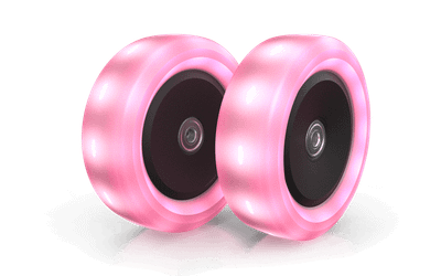 BERG Nexo Wheels 120x40mm Lights Pink