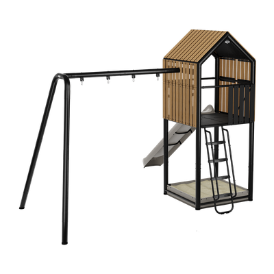 BERG PlayTower Cabin + Swing set