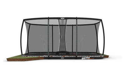 BERG SPORTS Ultim Pro Bouncer FlatGround 500 + Safety Net XL