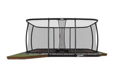 BERG SPORTS Ultim Pro Bouncer FlatGround 5x5 + Safety Net XL