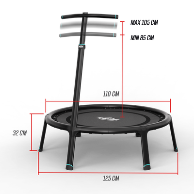 BERG Fitness Trampoline 110 Black + Handlebar