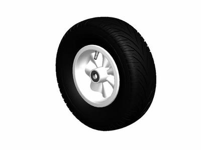 Rad weiß 400/140-8 Slick links