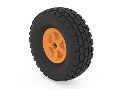 Rad 5-Speichen orange 460/165-8 Gelände