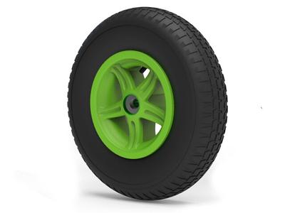 Roue 5-rayons vert 4.80/400-8 uni