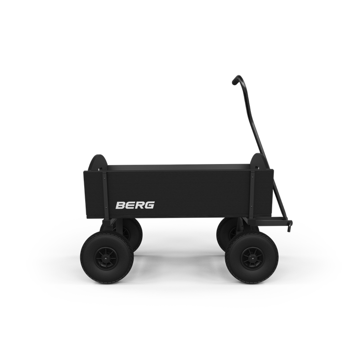 BERG Bollerwagen Holzplatten L Schwarz