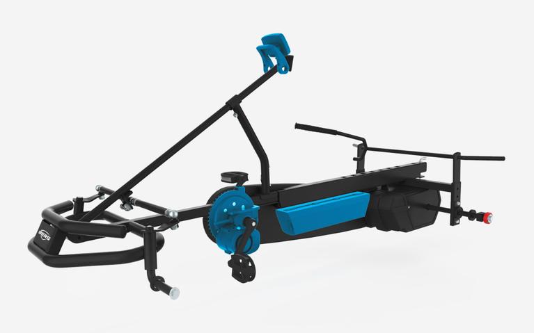 Schwarzer BERG E-BFR-Rahmen für Gokarts mit elektrischer Tretunterstützung