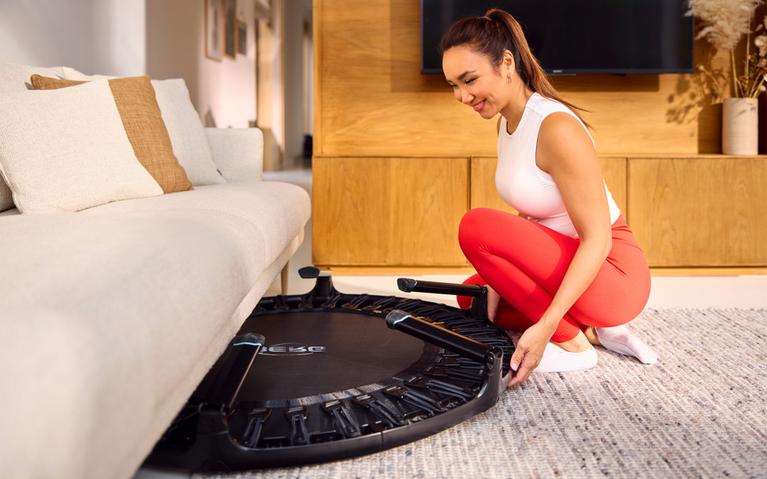 Fitness mini trampoline cleanup