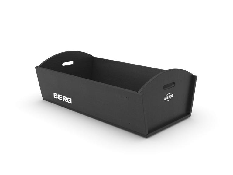 BERG Bollerwagen Holzplatten L Schwarz