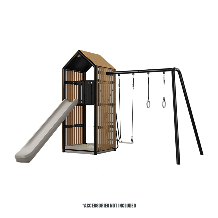 BERG PlayTower Lodge + Swing set