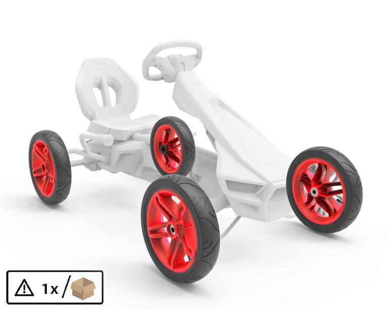 Wheel red 12.5x2.50-9 slick