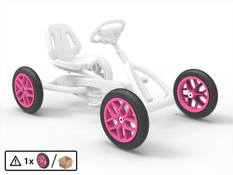 Wheel 10-spoke pink 12.5x2.25-8 slick