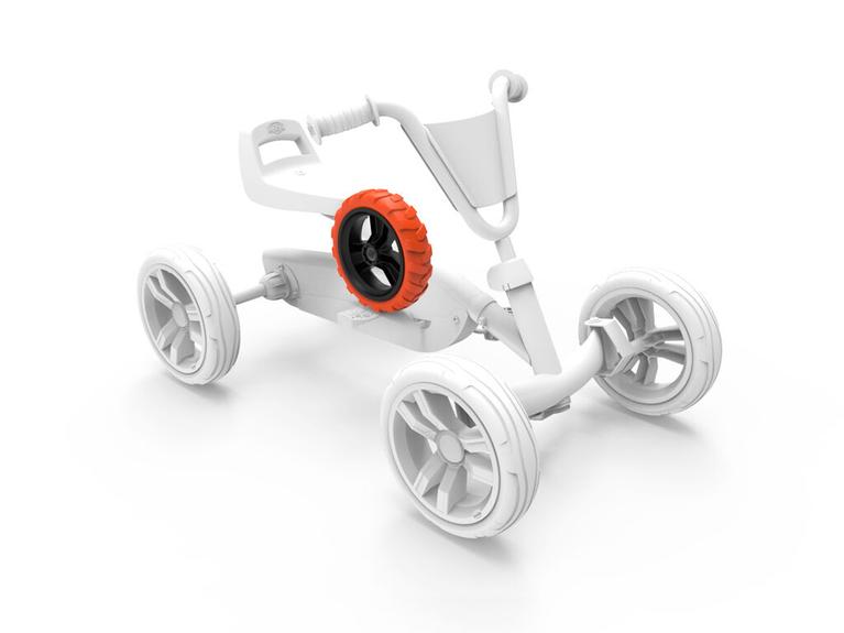 Wheel 9x2 Cross - Black/Orange Rear Left