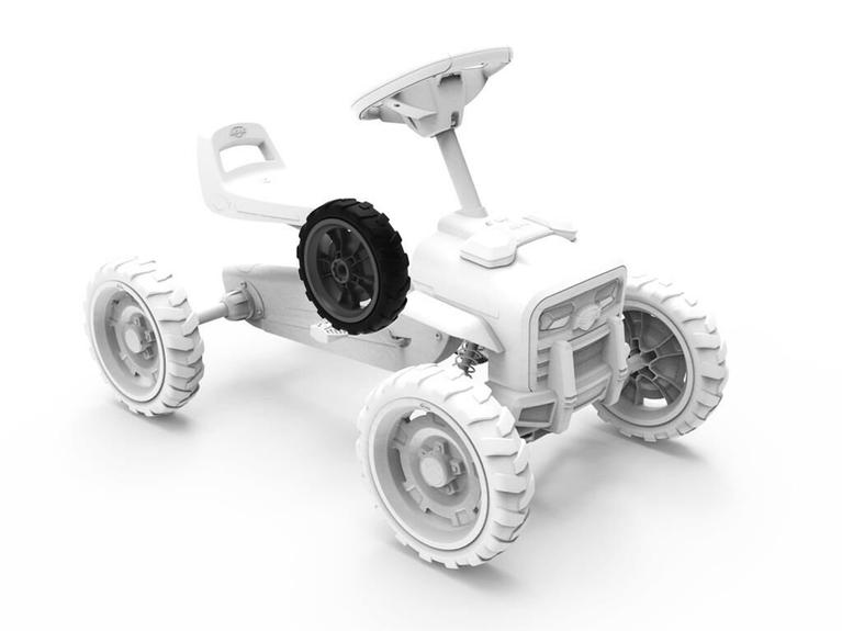 Wheel 9x2 Cross - Grey/Black Rear Left