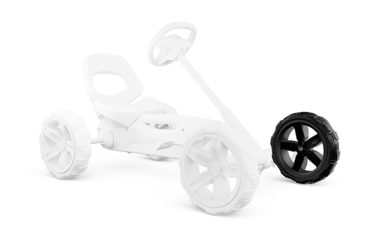 Wheel black-black 10x2,5 front left