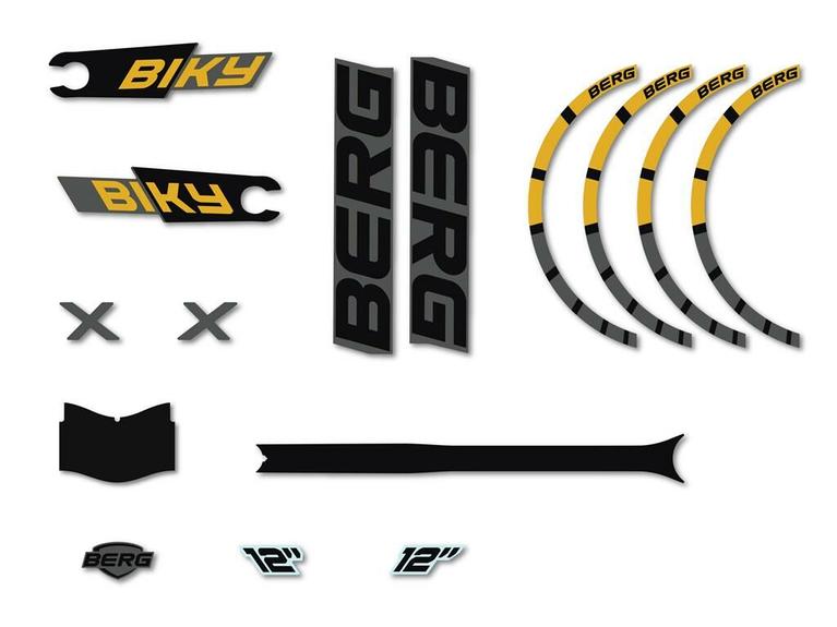 Biky - Sticker set Cross Grey