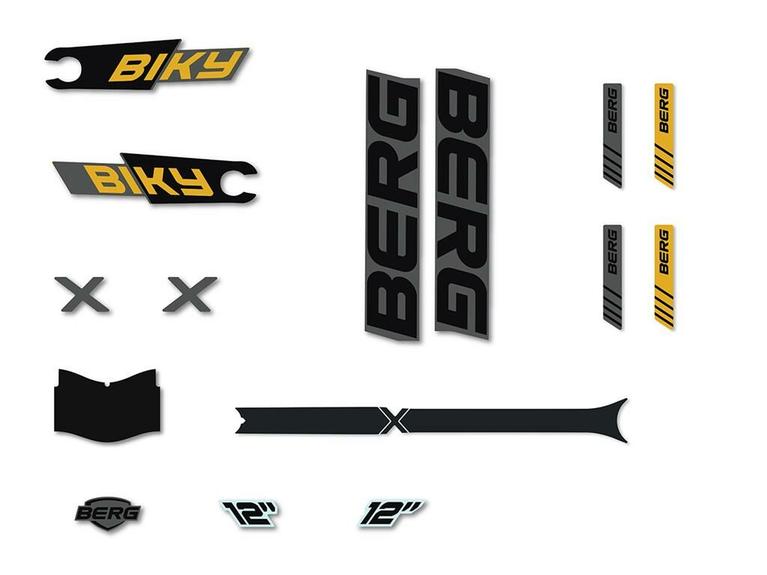Biky - Sticker set Cross Grey Handbrake