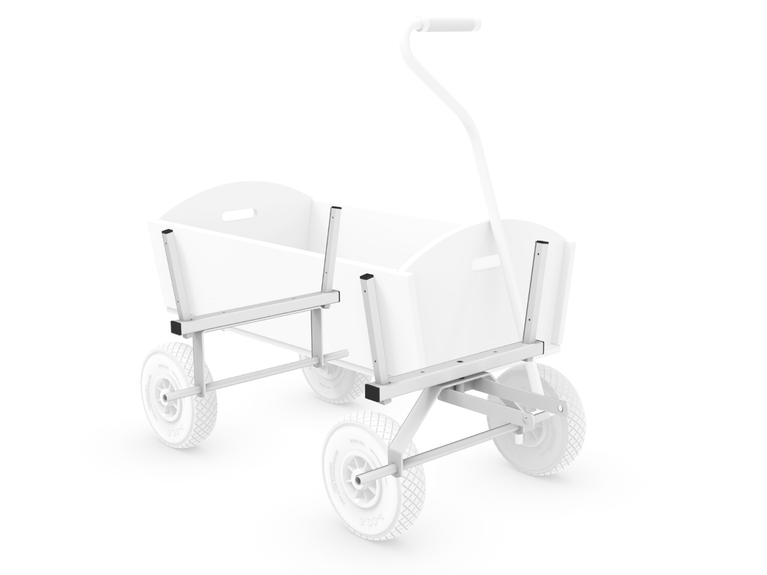 Bollerwagen - Rahmenteile Weiß