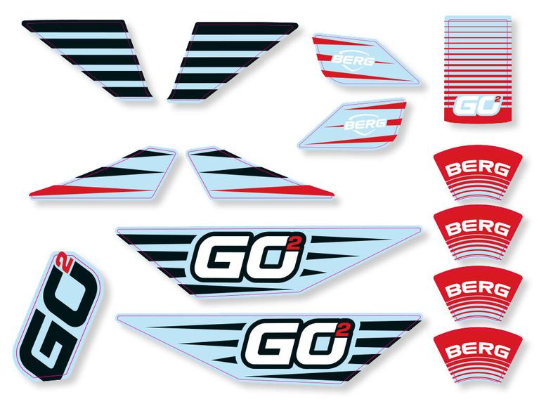 BERG GO² SparX Red - Sticker set