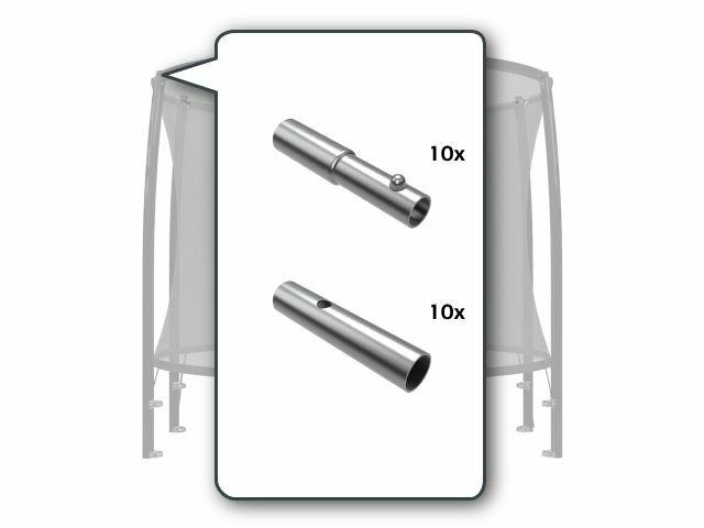 Sicherheitsnetz - Metall-Verbindung Fiberglasstangen (10x)