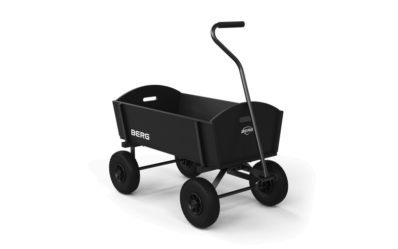BERG Bolderwagen Hout L Zwart