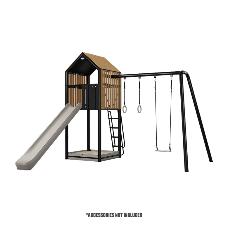 BERG PlayTower Cabin + Swing set
