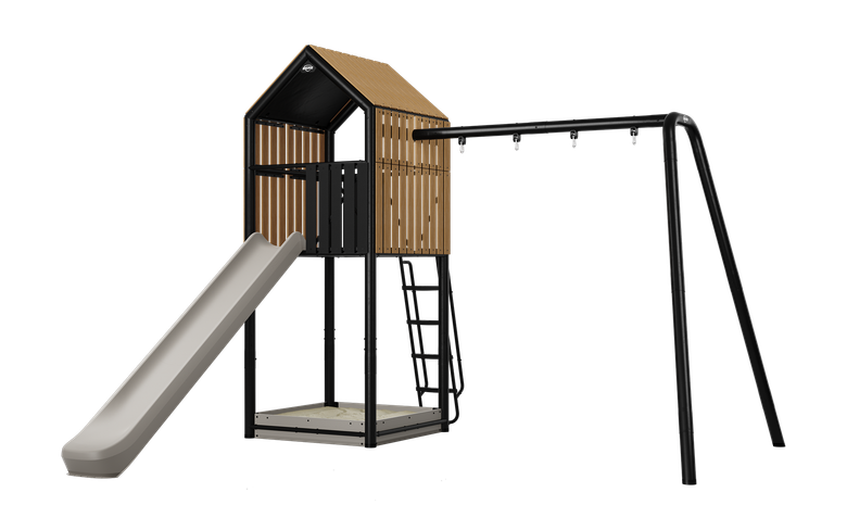 BERG PlayTower Cabin + Swing set