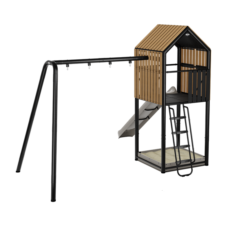 BERG PlayTower Cabin + Swing set