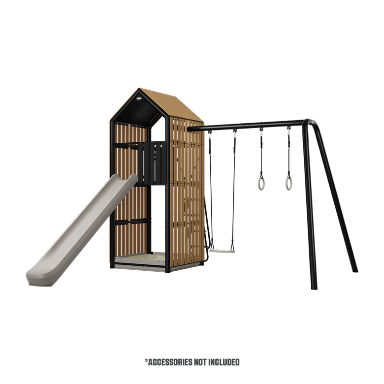 BERG PlayTower Lodge + Swing set
