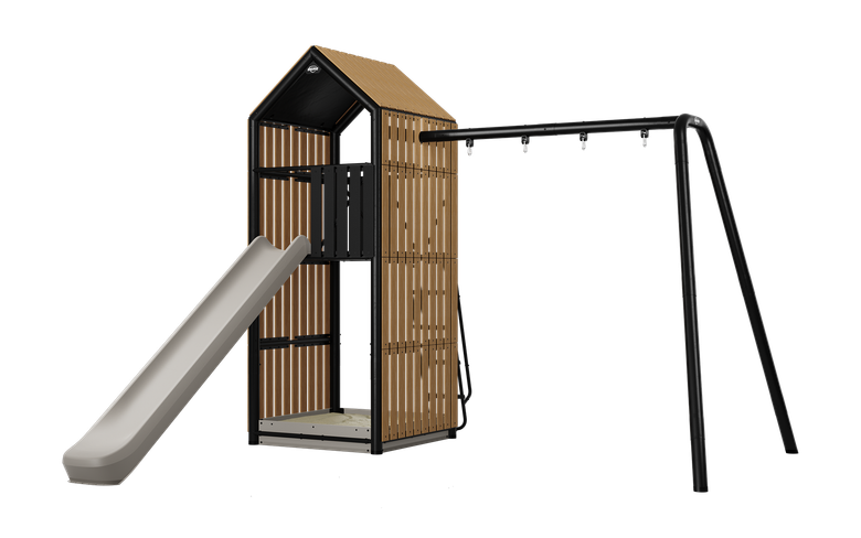 BERG PlayTower Lodge + Swing set