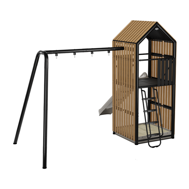 BERG PlayTower Lodge + Swing set