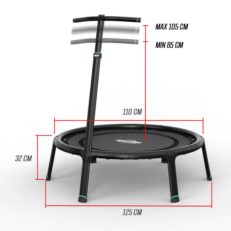 BERG Fitness Trampoline 110 Black + Handlebar