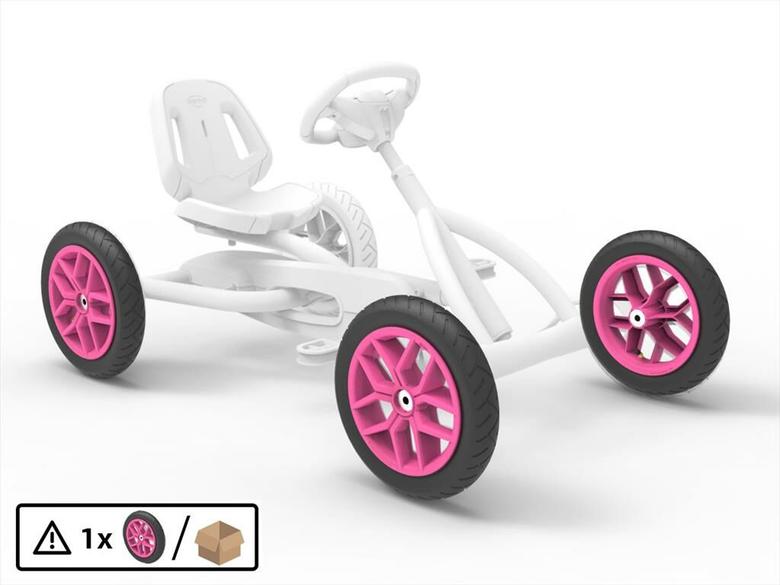 Wheel 10-spoke pink 12.5x2.25-8 slick