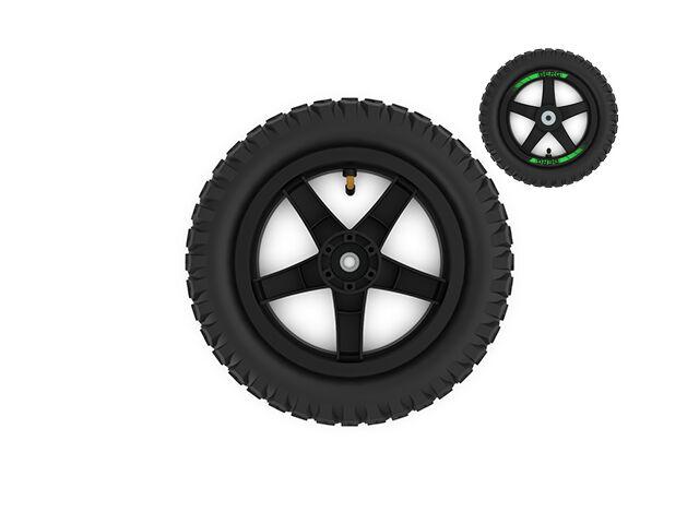 Wiel zwart 12.5x2.25-8 All terrain, aandrijf (Choppy Neo)