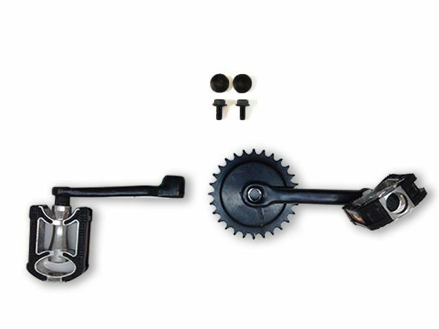 Crank set 140, 28T + pedalen