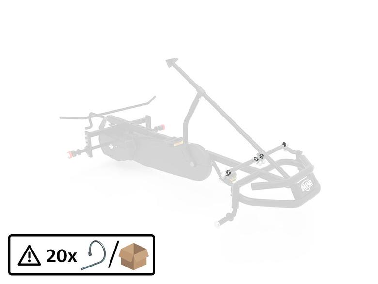 XL Frame - Veertjes voor spoorstangen (20x)