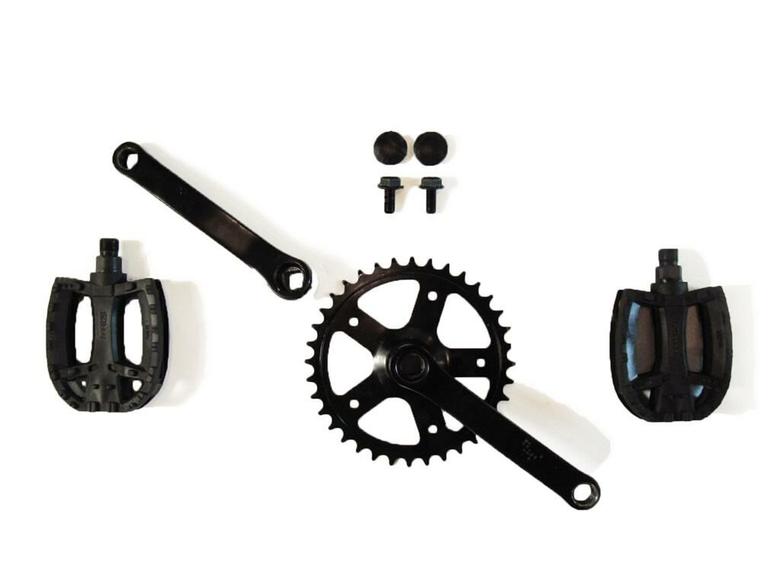 Crank set 140, 36T + pedals