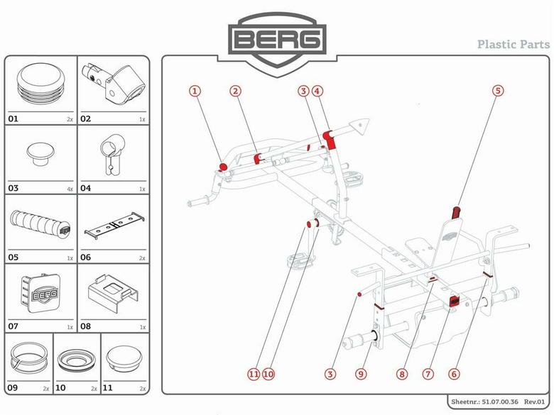XL Frame - Plastic parts