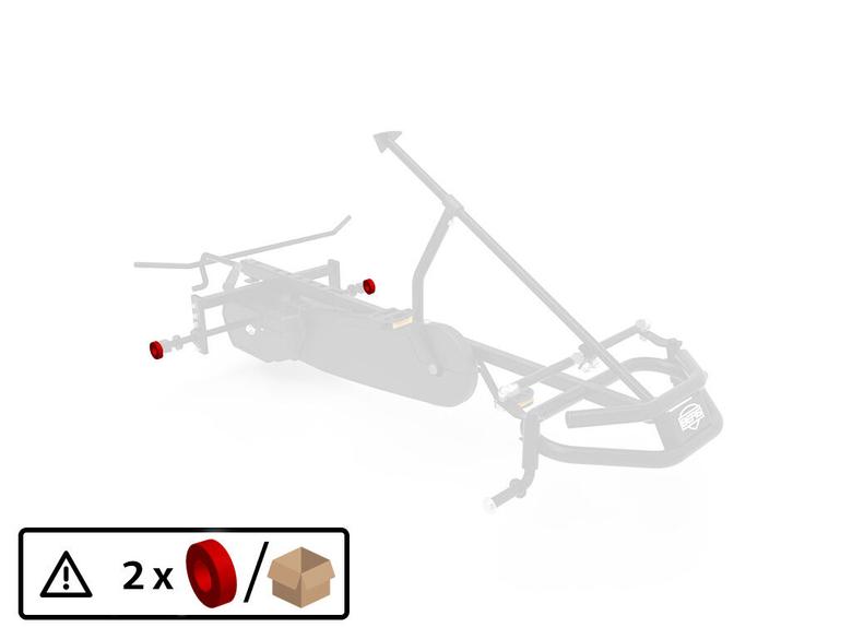 XL Frame - Bague en plastique (nylon) essieu arrière (2x)