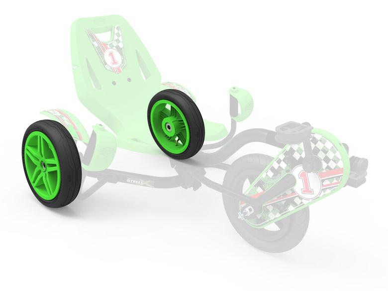 Wheel  green 12.5x3.00-9 slick