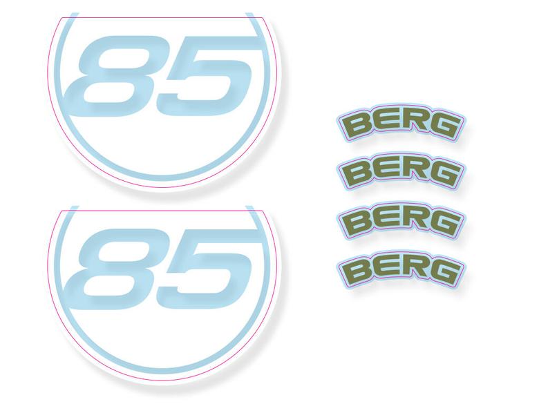 BERG GO² Retro Green - Aufkleber-Set