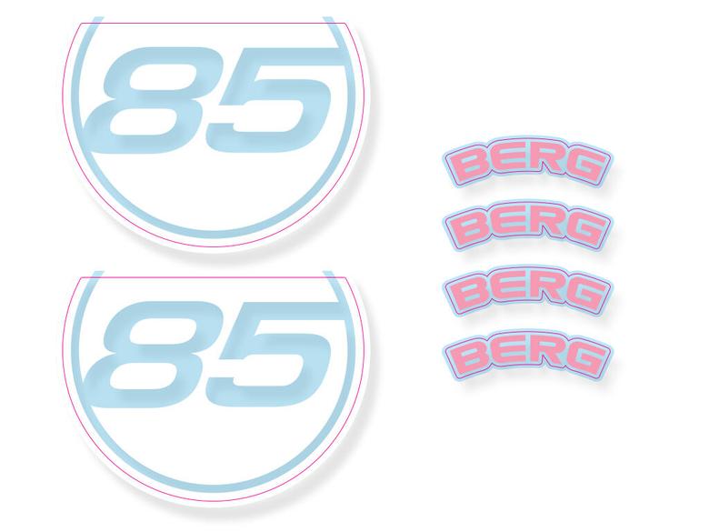 BERG GO² Retro Pink - Sticker set