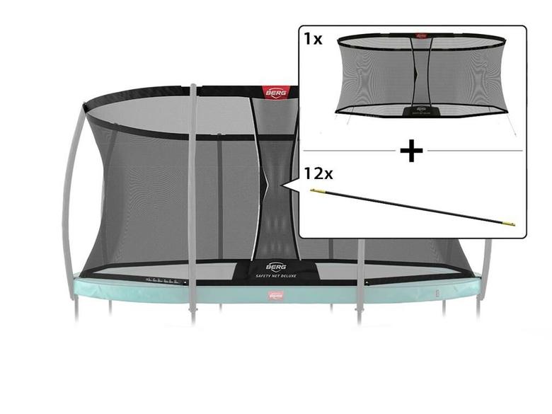 Grand Sicherheitsnetz Deluxe - Netz 470 + Fiberglasstangen