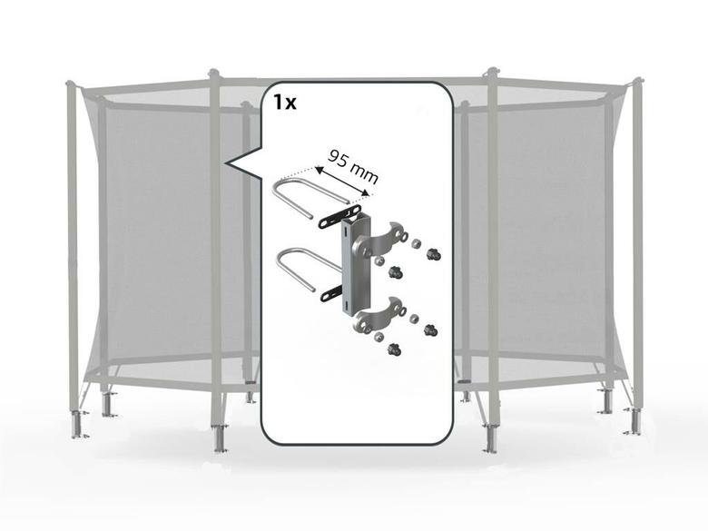 Safety Net Comfort - Bevestigingsset voor 1 paal (95mm)