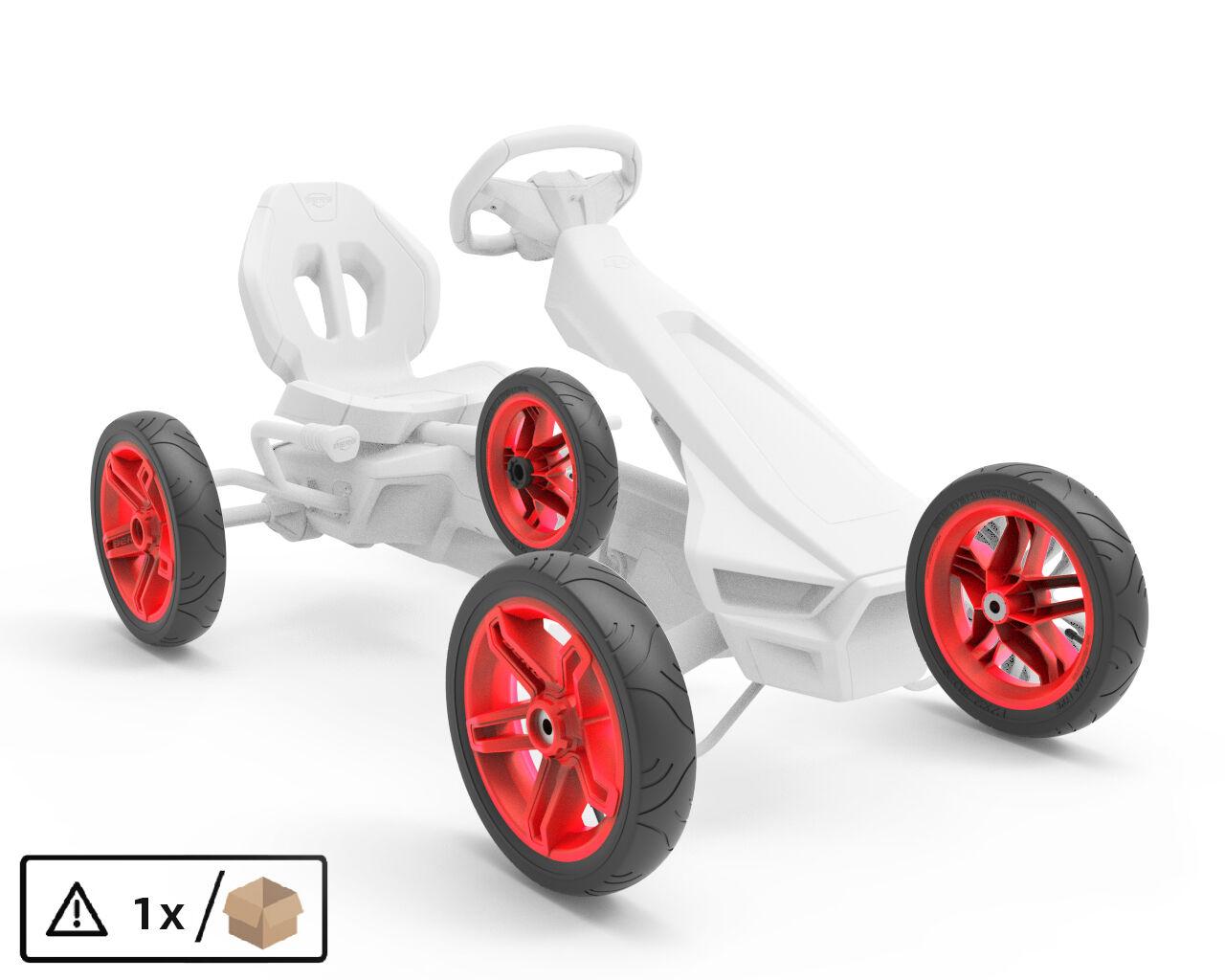 Wheel red 12.5x2.50-9 slick