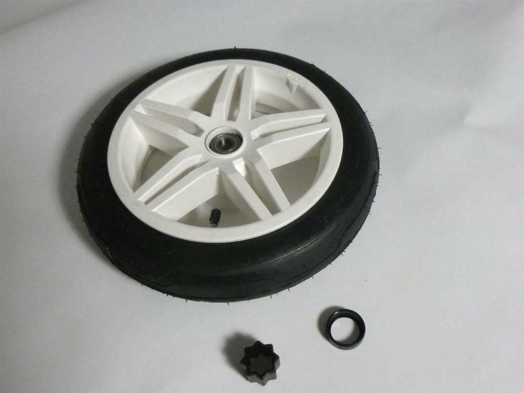 Wheel white 12.5x3.00-9 slick, traction