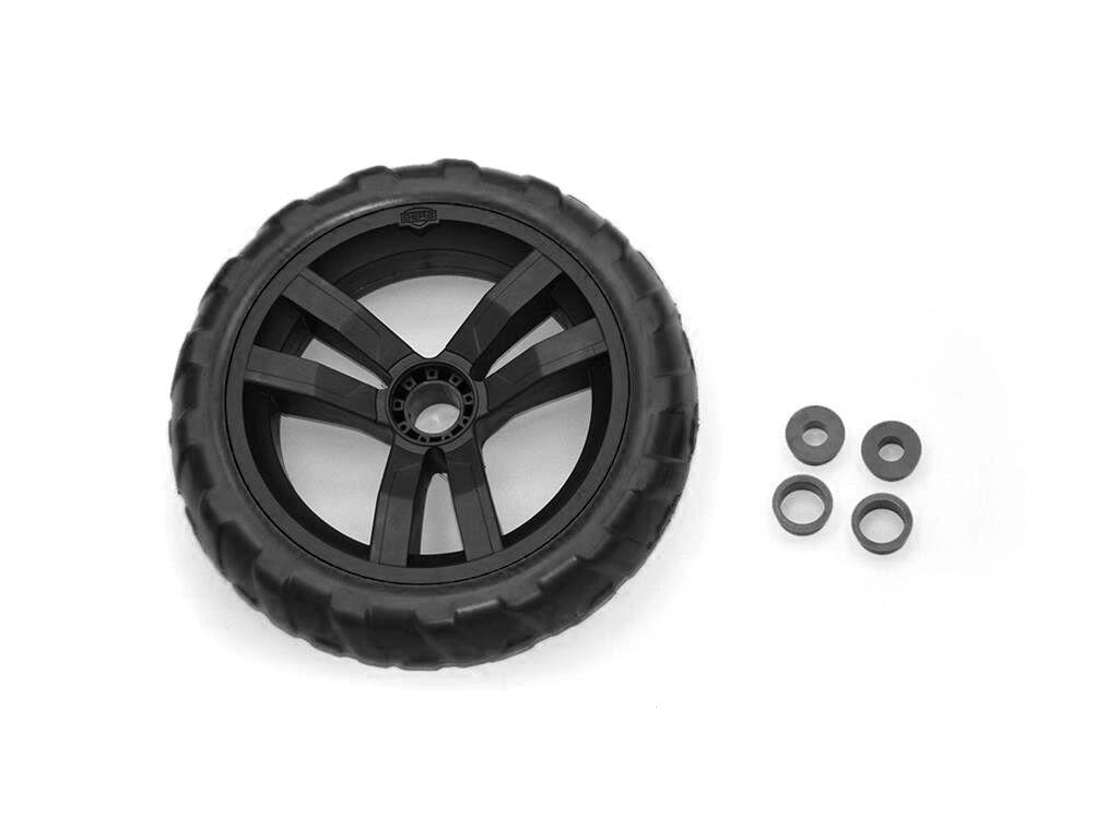 Roue noir-noir 9x2 gauche