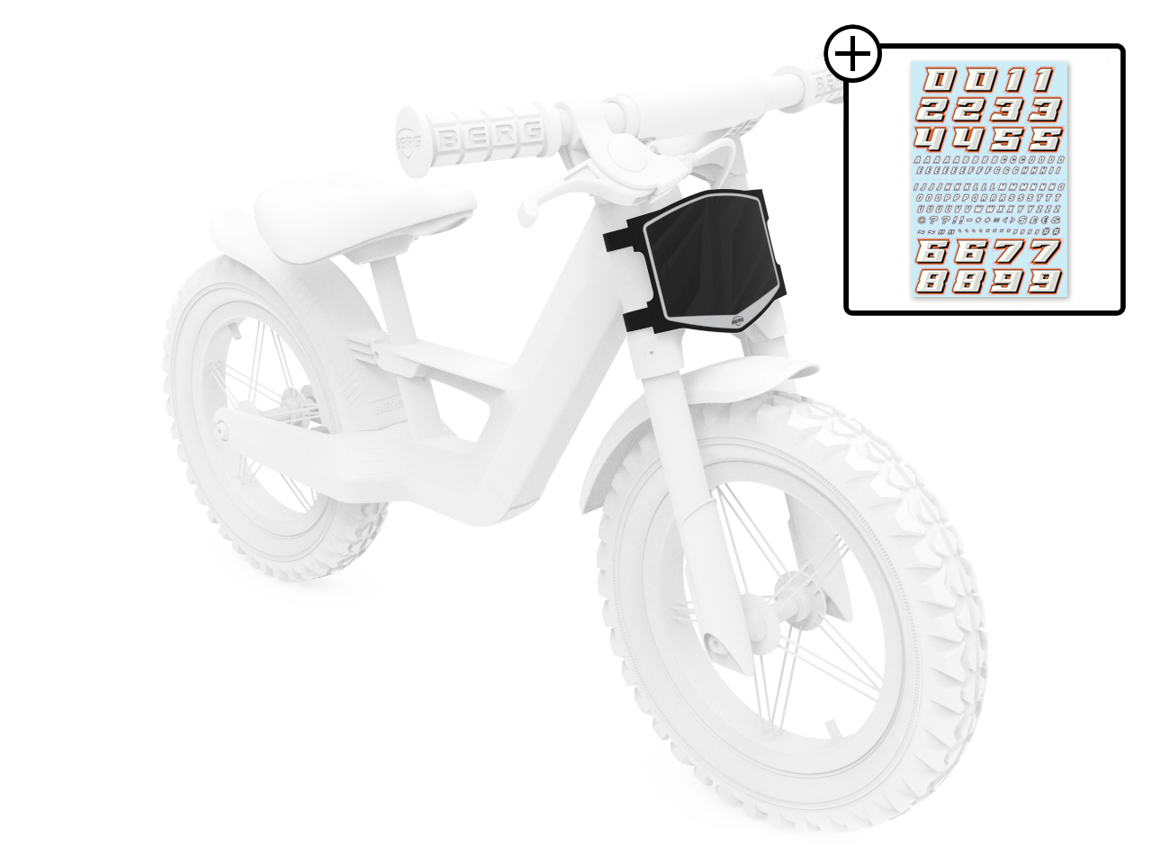 Biky - Race Frontplatte + Aufkleber-Bogen