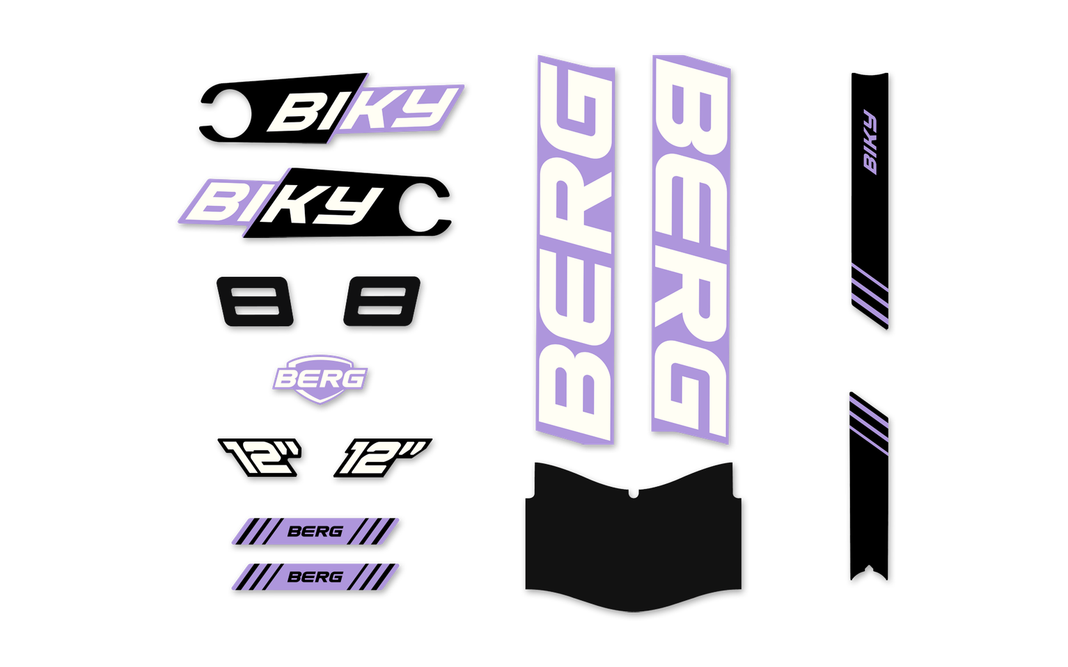 Biky - Aufkleber Set Cross Purple