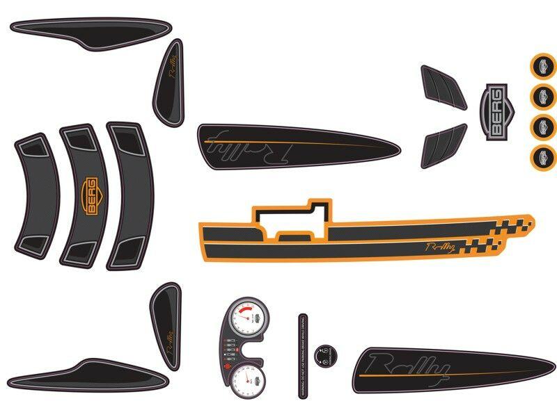 Rally - Aufkleber-Set Orange