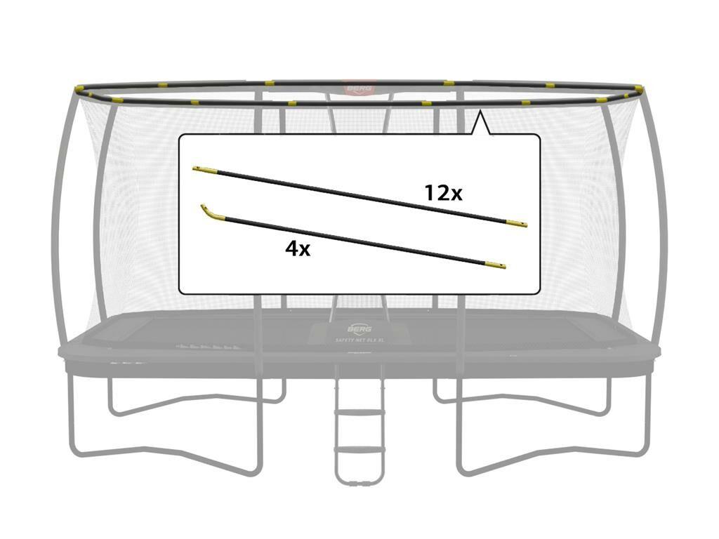 Ultim Sicherheitsnetz DLX XL - Fiberglasstangen-Set 500